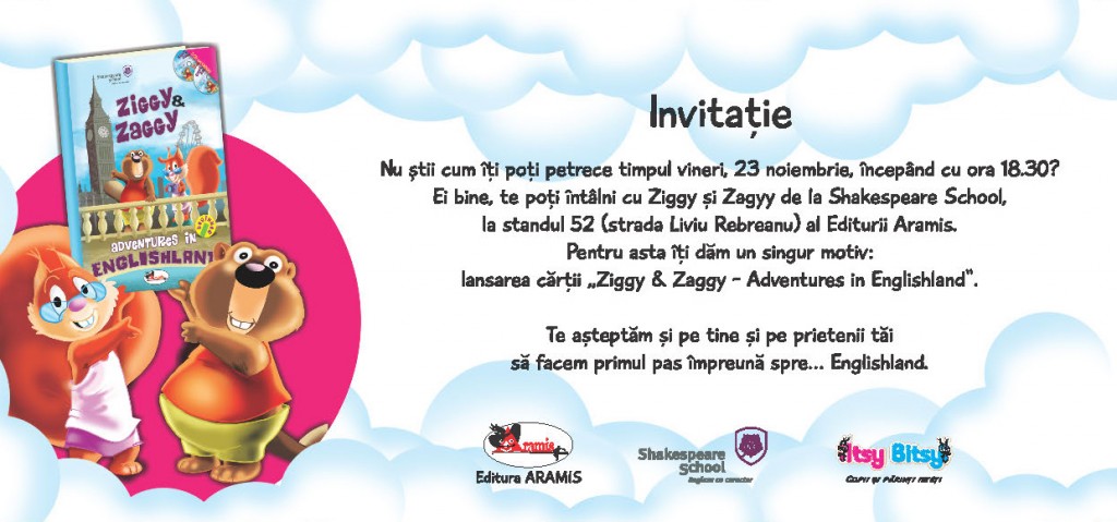 Se lanseaza prima carte Ziggy & Zaggy! 2 INVITATIE ZIGGY ZAGGY