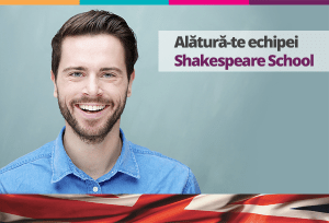 Oportunitate JOB - Profesor de limba engleza la Shakespeare School 5 Poza angajam profesor e1666711417738