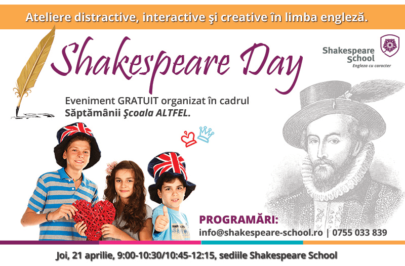 Scoala Altfel la Shakespeare School_Shakespeare Day