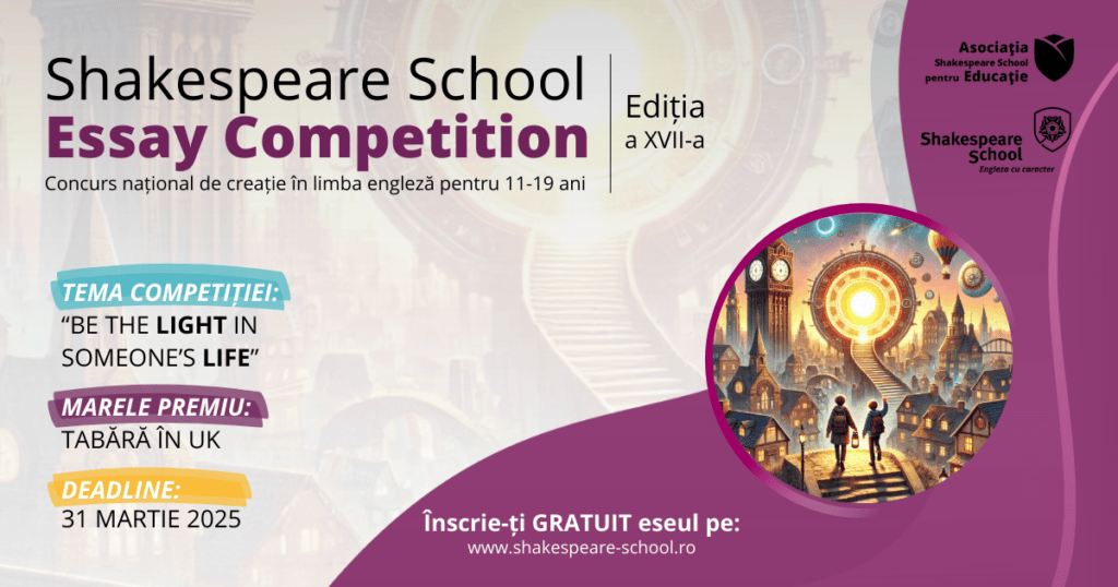 Dăm startul înscrierilor la Shakespeare School Essay Competition 2025 – ediția #17! 1 Essay Competition 2025 Preview Website 1200 x 630 px