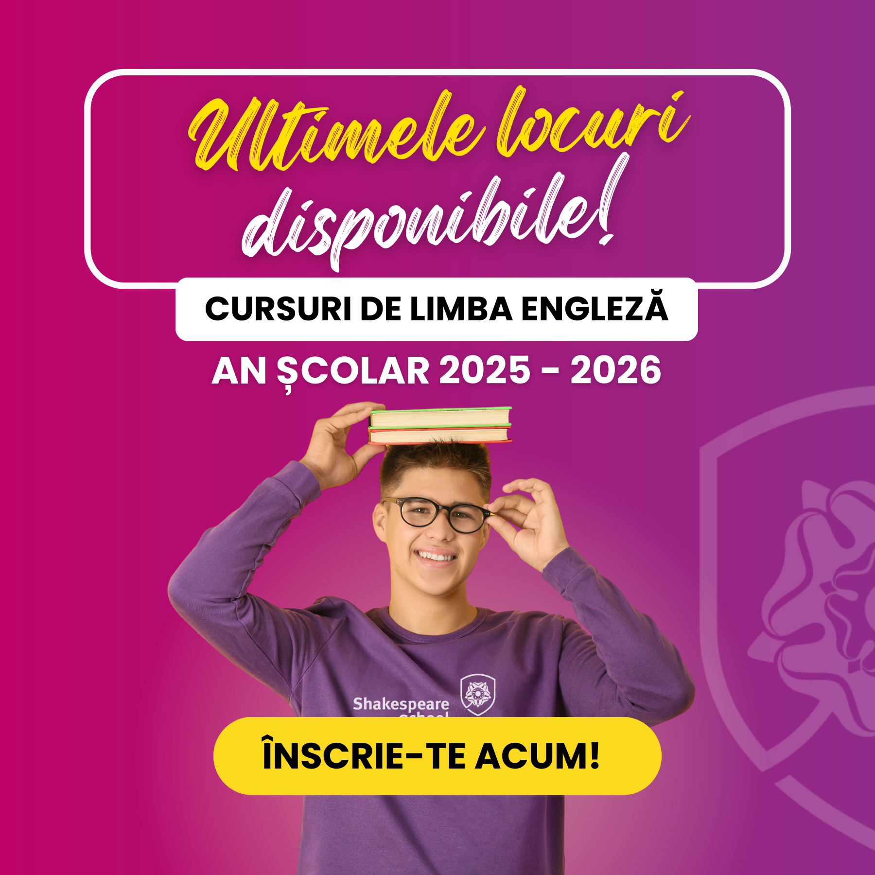 Header Website Shakespeare School Cursuri Engleza mobile version