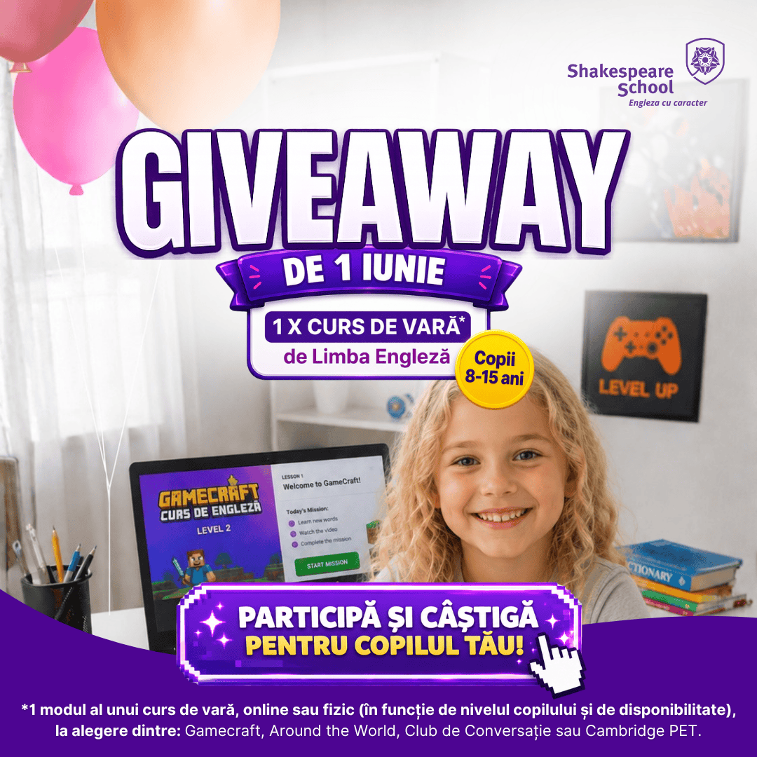 1080x1080 giveaway shakespeare school cursuri vara patrat header