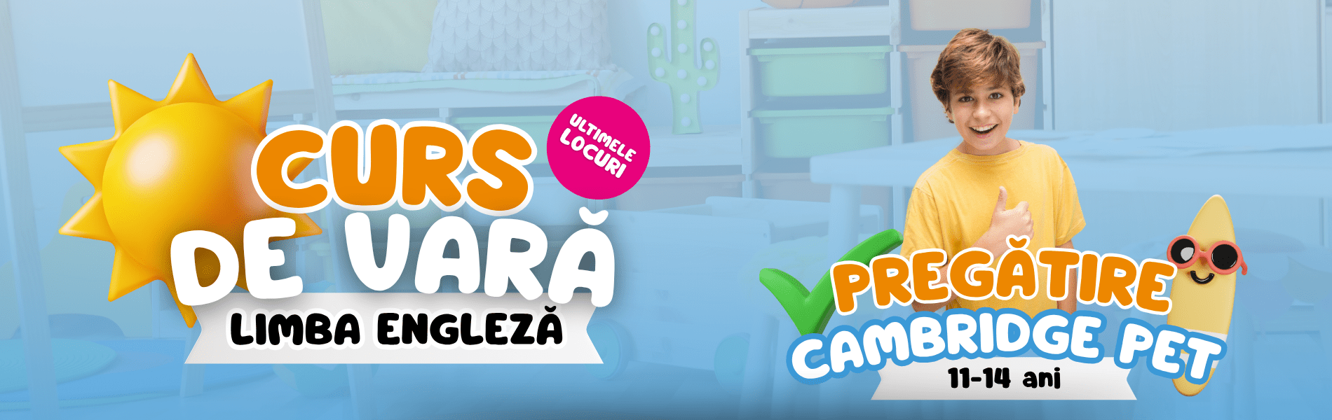 exam Prep PET cursuri vara Header Website desktop version 2025 1900x600 1