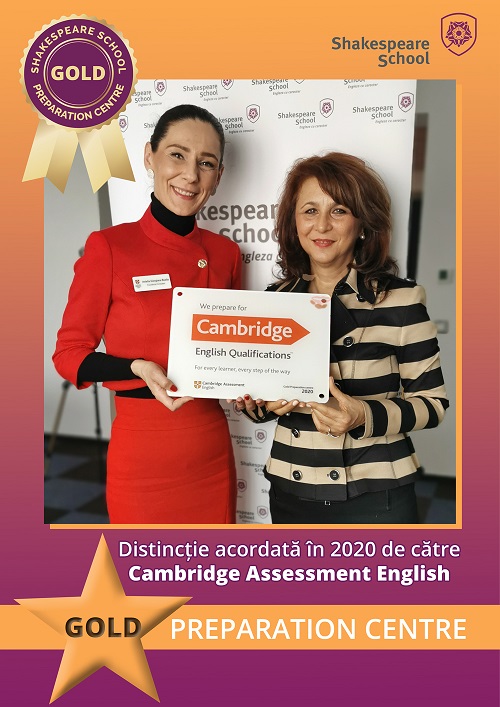 Shakespeare School a primit distinctia Gold Preparation Centre de la Cambridge 1 Afis Premiu 2020 mic