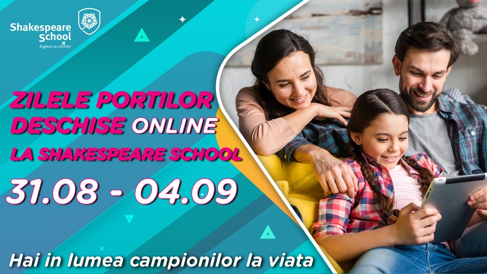 Shakespeare School inovează din nou și invită părinții și copiii la Zilele Porților Deschise Online 1 Portile Deschise V3