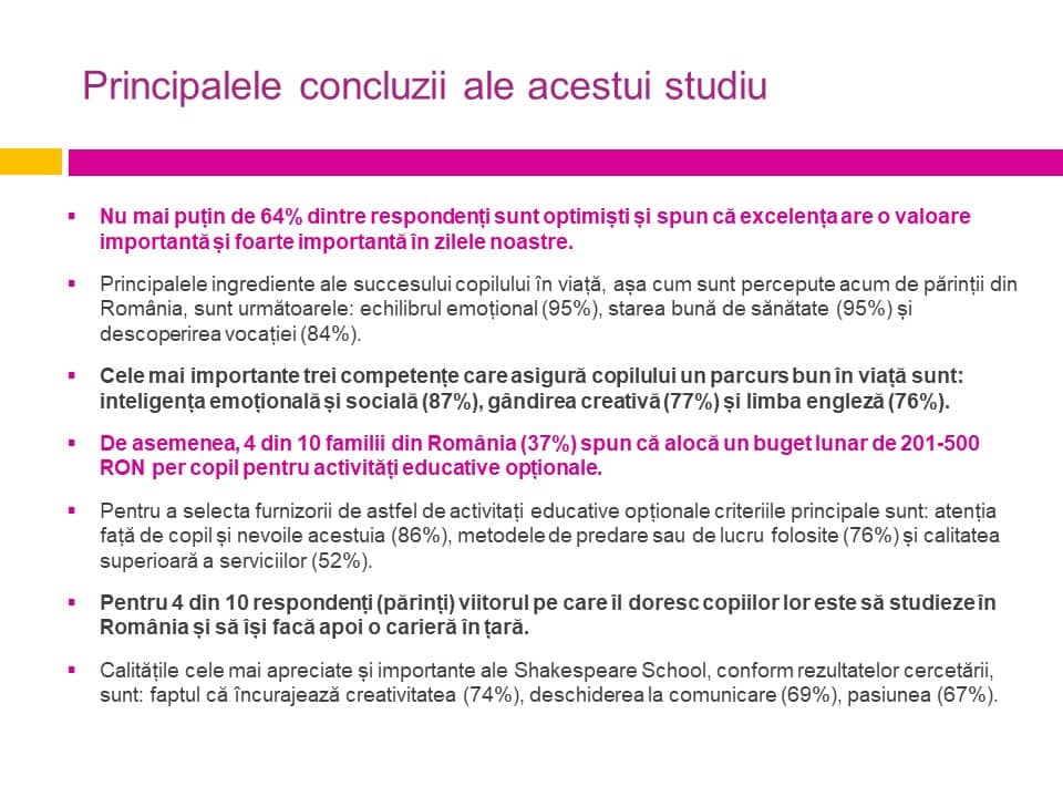 Studiu valoarea excelentei 7