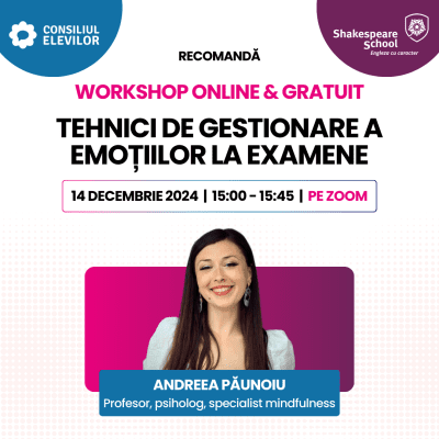 Workshop Tehnici de gestionare a emotiilor la examene (1080 x 1080 px) Workshop Tehnici de gestionare a emotiilor la examene (1080 x 1080 px)